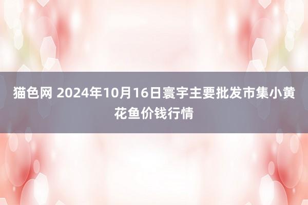 猫色网 2024年10月16日寰宇主要批发市集小黄花鱼价钱行情
