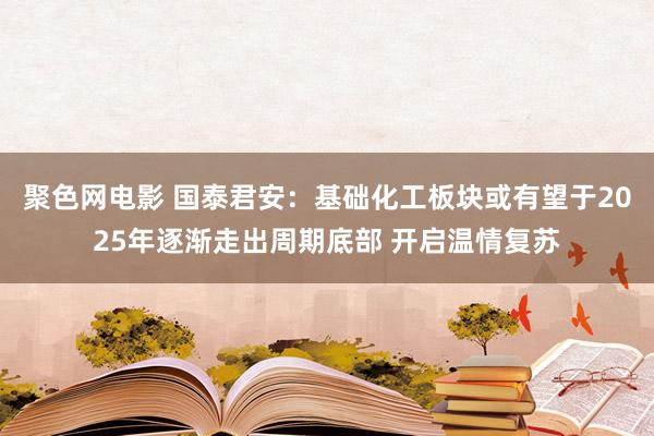 聚色网电影 国泰君安：基础化工板块或有望于2025年逐渐走出周期底部 开启温情复苏