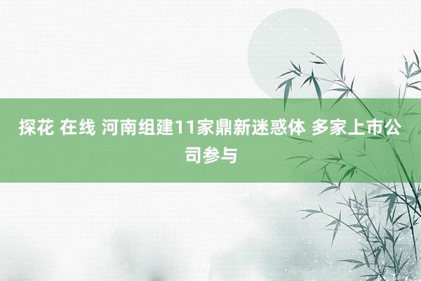 探花 在线 河南组建11家鼎新迷惑体 多家上市公司参与