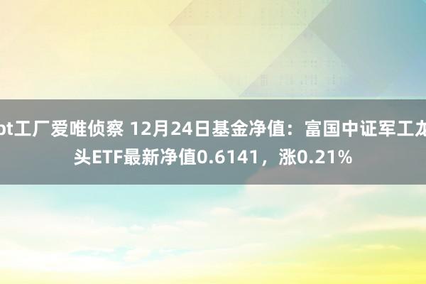 bt工厂爱唯侦察 12月24日基金净值：富国中证军工龙头ETF最新净值0.6141，涨0.21%