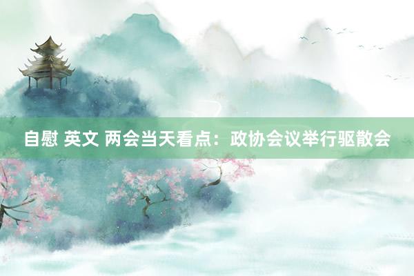 自慰 英文 两会当天看点：政协会议举行驱散会