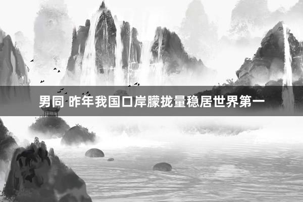 男同 昨年我国口岸朦拢量稳居世界第一