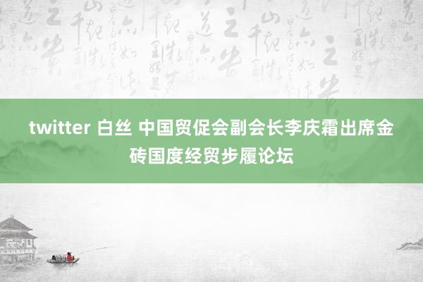 twitter 白丝 中国贸促会副会长李庆霜出席金砖国度经贸步履论坛